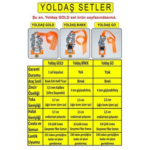 YOLDAŞ TAKMATİK 10lu Gold Serisi, Takmatik Zincir, Kar Zinciri, Eldiven Hediyeli