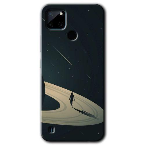 Realme C21 Kılıf HD Desen Baskılı Arka Kapak - Space Planet