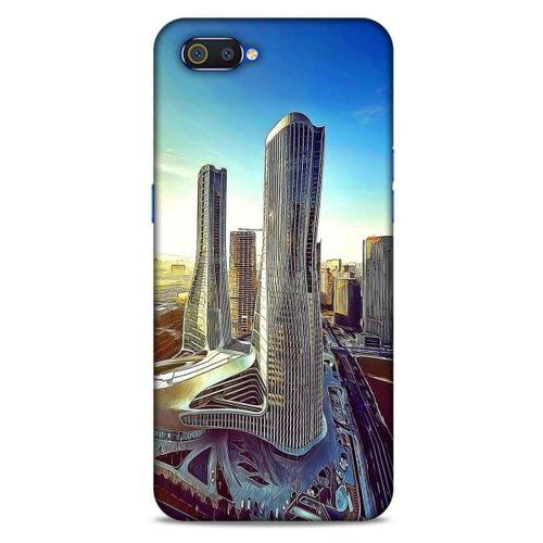 Oppo Realme C2 Kılıf Dünya Mimarisi (50) Shockproof Kılıf Pin On Towers