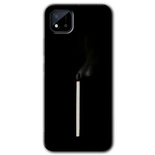 BeRa Aksesuar Realme C11 Kılıf Baskılı Kapak - Sönmüş Kibrit +Tam Kaplayan Mat Seramik