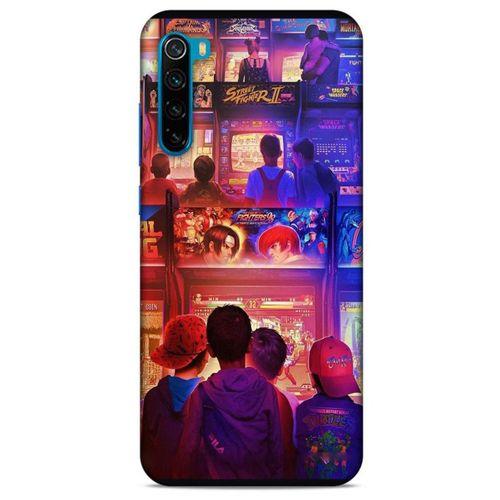 Retro (33) Desen Hybrid Kılıf Renkli Xiaomi Redmi Note 8T Kılıf