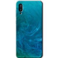 Samsung Galaxy A02 Kılıf Baskılı Kapak - Mavi Aura + 5D Tam Kaplayan Cam