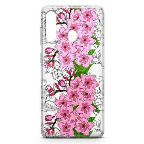 Samsung Galaxy M40 Kılıf Fethiye Çiçekleri Arka Kapak Koruma Desenli Full Koruyucu