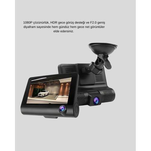 Araç Kamerası 3’lü Full Hd Dvr 1080p Gece Görüşlü Ve G-sensörlü
