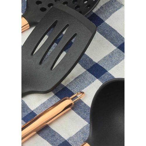 Silikon Servis Seti - Metal Saplı Stantlı Servis Takımı - 5 Parça