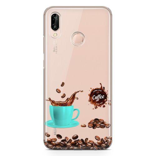 Huawei P20 Lite Kılıf Coffe Time Arka Kapak Koruma Desenli Full Koruyucu