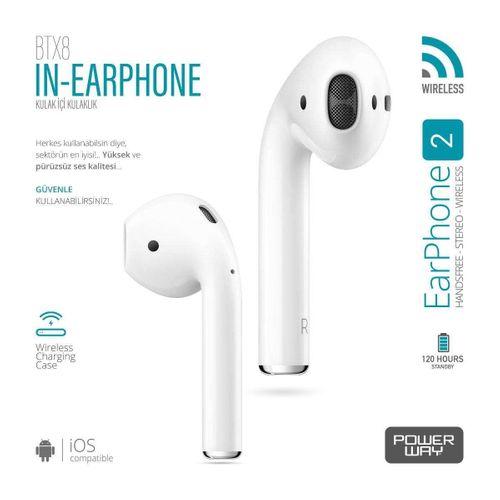 Powerway BTX8 Compac Kulak İçi Bluetooth Kulaklık