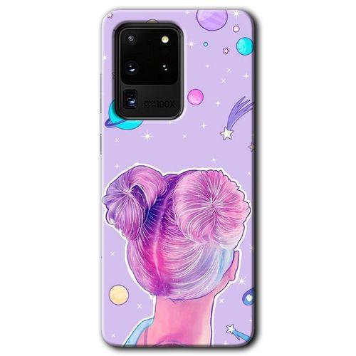 Galaxy S20 Ultra Kılıf HD Desen Baskılı Arka Kapak - Uzaylı Kız + Kırılmaz Cam