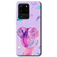 Galaxy S20 Ultra Kılıf HD Desen Baskılı Arka Kapak - Uzaylı Kız + Kırılmaz Cam