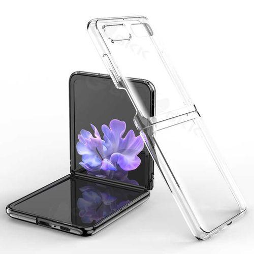 Fogy Galaxy Z Flip Kılıf Ultra Ince Köşeleri Şık Tasarım Şeffaf Kapak