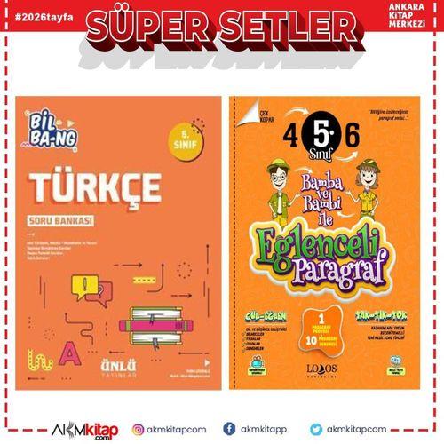 Ünlü Yayıncılık 5. Sınıf Türkçe Bil Bang ve Lodos Eğlenceli Paragraf Soru Bankası Seti 2 Kitap