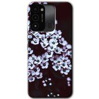 Tecno Spark 8C Kılıf HD Desen Baskılı Arka Kapak - Beyaz Çiçek