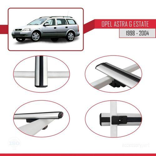 Opel Astra (G) SW 1998-2004 Arası ile uyumlu Basic Model Ara Atkı Tavan Barı GRİ 3 ADET