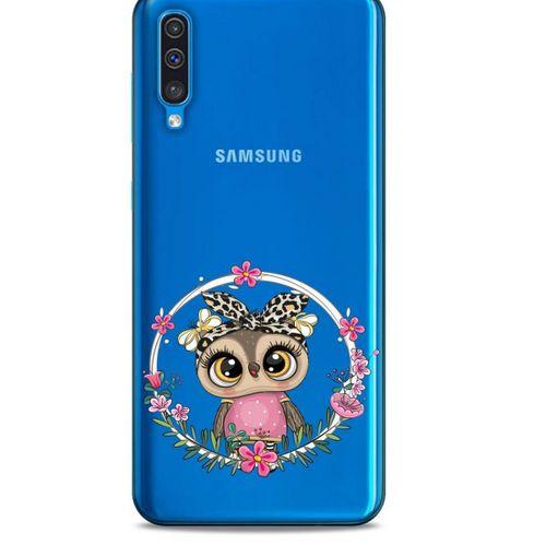 Zoologix (77) Samsung Galaxy A50 Şeffaf Kılıf Silikon Desenli