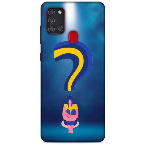Samsung Galaxy A21s Kılıf Depresyon (12) Koruyucu Silikon Kırmızı Bordo