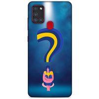 Samsung Galaxy A21s Kılıf Depresyon (12) Koruyucu Silikon Kırmızı Bordo