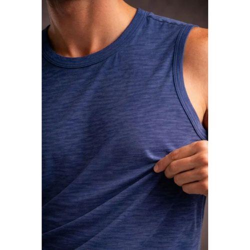 Erkek Flamlı Kumaş Sıfır Kolsuz Atlet Basic Spor Üst, Günlük Ve Fitness Kullanımına Uygun - İndigo