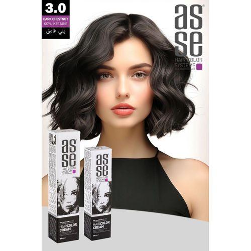 Asse Hair Color Systems Saç Boyası No:3 Koyu Kestane
