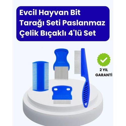 Evcil Hayvan Bakımı İçin Dayanıklı Ve Çok Amaçlı Tarak Seti (4 Parça)