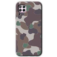 Huawei P40 Lite Kılıf Baskılı Kapak - Kamuflaj 11 +Tam Ekran Koruyucu