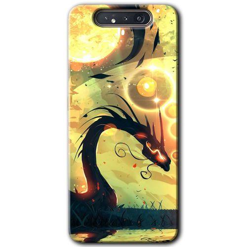 Potkal Hediye Fabrikası Samsung Galaxy A80 Kılıf HD Desen Baskılı Arka Kapak - Digital Dragon