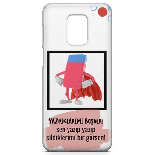Xiaomi Redmi Note 9S Kılıf Yazdıklarımı Boşver Arka Kapak Koruma Desenli Full Koruyucu