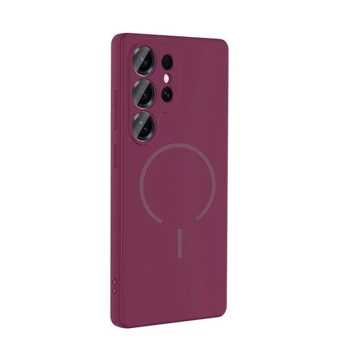 Galaxy S24 Ultra Kılıf M-safe Şarj Özellikli Zore Meta Kapak