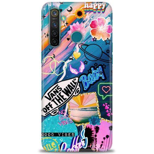 Realme 5 Pro Kılıf HD Baskılı Kılıf - Happy Vans + Tam Ekran Koruyucu
