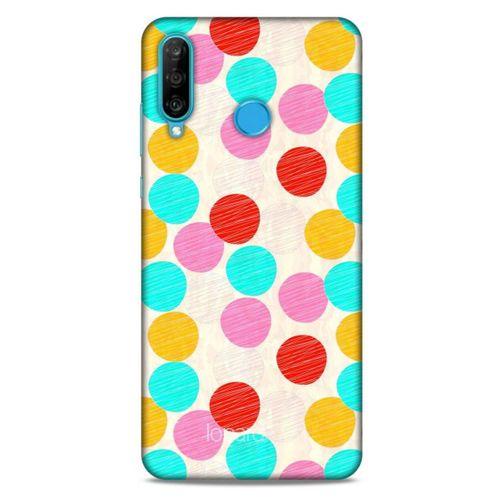 Huawei P30 Lite Kılıf Pastel Renkler (30) Silicone Case Turkuaz Pembe