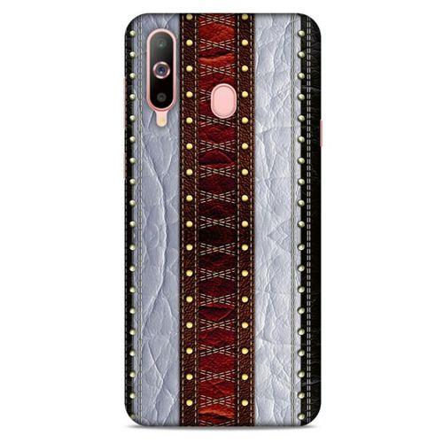 Samsung Galaxy A60 Kılıf Patchwork (11) Tam Koruma Siyah Gri