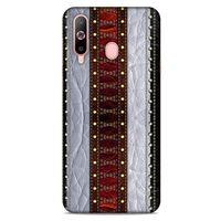 Samsung Galaxy A60 Kılıf Patchwork (11) Tam Koruma Siyah Gri