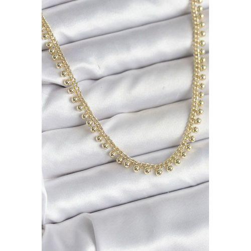 Pirinç Gold Renk Sıralı Topçuk Model Kadın Kolye