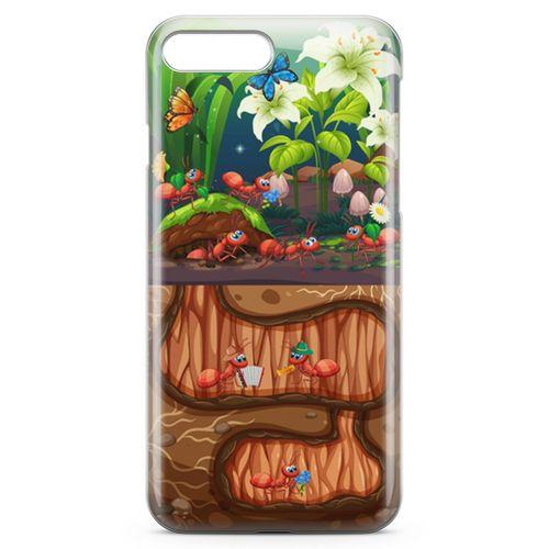Apple iPhone 8 Plus Kılıf Karınca Yuvası Arka Kapak Koruma Desenli Full Koruyucu