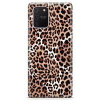 Samsung Galaxy S10 Lite Kılıf Beyazlı Leopar Arka Kapak Koruma Desenli Full Koruyucu
