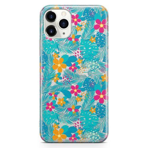 Apple iPhone 11 Pro Max Kılıf Hawai Palmiye Arka Kapak Koruma Desenli Full Koruyucu