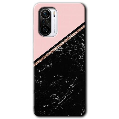 Redmi K40 Kılıf HD Desen Baskılı Arka Kapak - Yarım Mermer