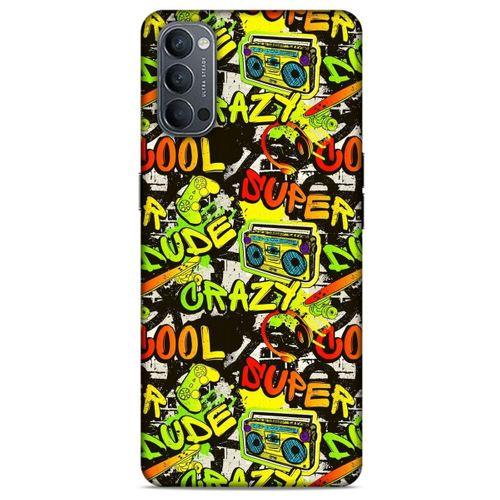 Graffitix (28) Desenli Silikon Kapak Oppo Reno 4 Kılıf