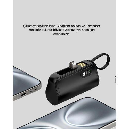 Pd 20w Hızlı Şarjlı Kablolu Kablosuz Kullanım Powerbank