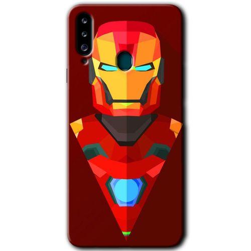 Samsung Galaxy A20s Kılıf HD Desen Baskılı Arka Kapak - İron Man Çizim