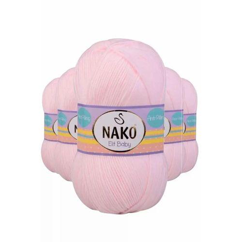 5 Adet Elite Baby El Örgü İpi Tüylenmeyen Bebek Yünü Soft Pembe 2892