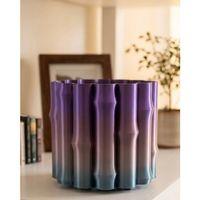 Mor Gri Dekoratif Vazo Modern Tasarım Salon Ofis Masa Üstü Aksesuar