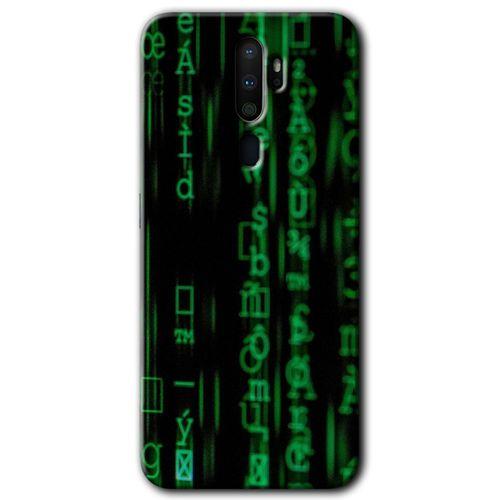 Potkal Hediye Fabrikası Oppo A9 2020 Kılıf HD Desen Baskılı Arka Kapak - Matrix