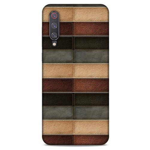 Xiaomi Mi 9 Kılıf Patchwork (20) Koruyucu Kılıf Bej Siyah