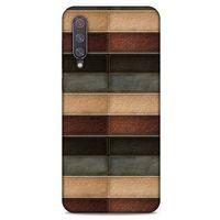 Xiaomi Mi 9 Kılıf Patchwork (20) Koruyucu Kılıf Bej Siyah