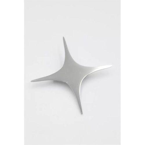 Çelik Yıldız Broş - Gümüş