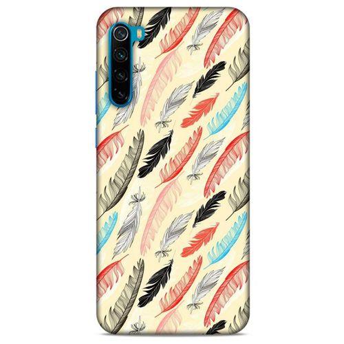 Xiaomi Redmi Note 8T Kılıf Desenli Özel Seri Tüyler (48) Bumper Kılıf