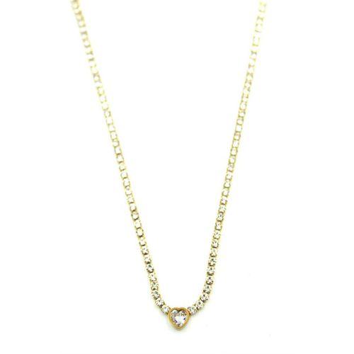 Su Yolu Kalp Kolye - Altın