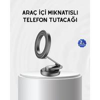 Manyetik Katlanabilir Araç Telefon Tutucu – Magsafe Uyumlu, 360° Ayarlanabilir, Güçlü Mıknatıs
