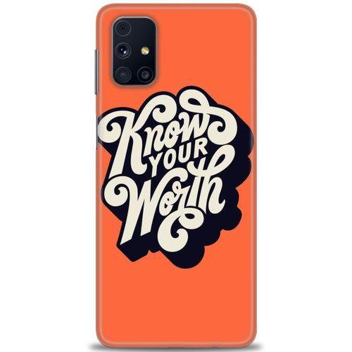 Samsung Galaxy M31S Kılıf HD Baskılı Kılıf - Know Your Worth + Tam Ekran Koruyucu