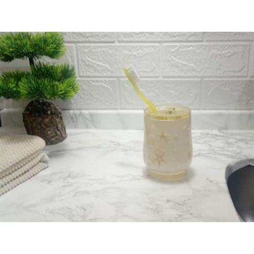 2 Adet Diş Fırçalık Deniz Yıldızı El Yapımı 400 Gr 7X7X10Cm Banyo Seti